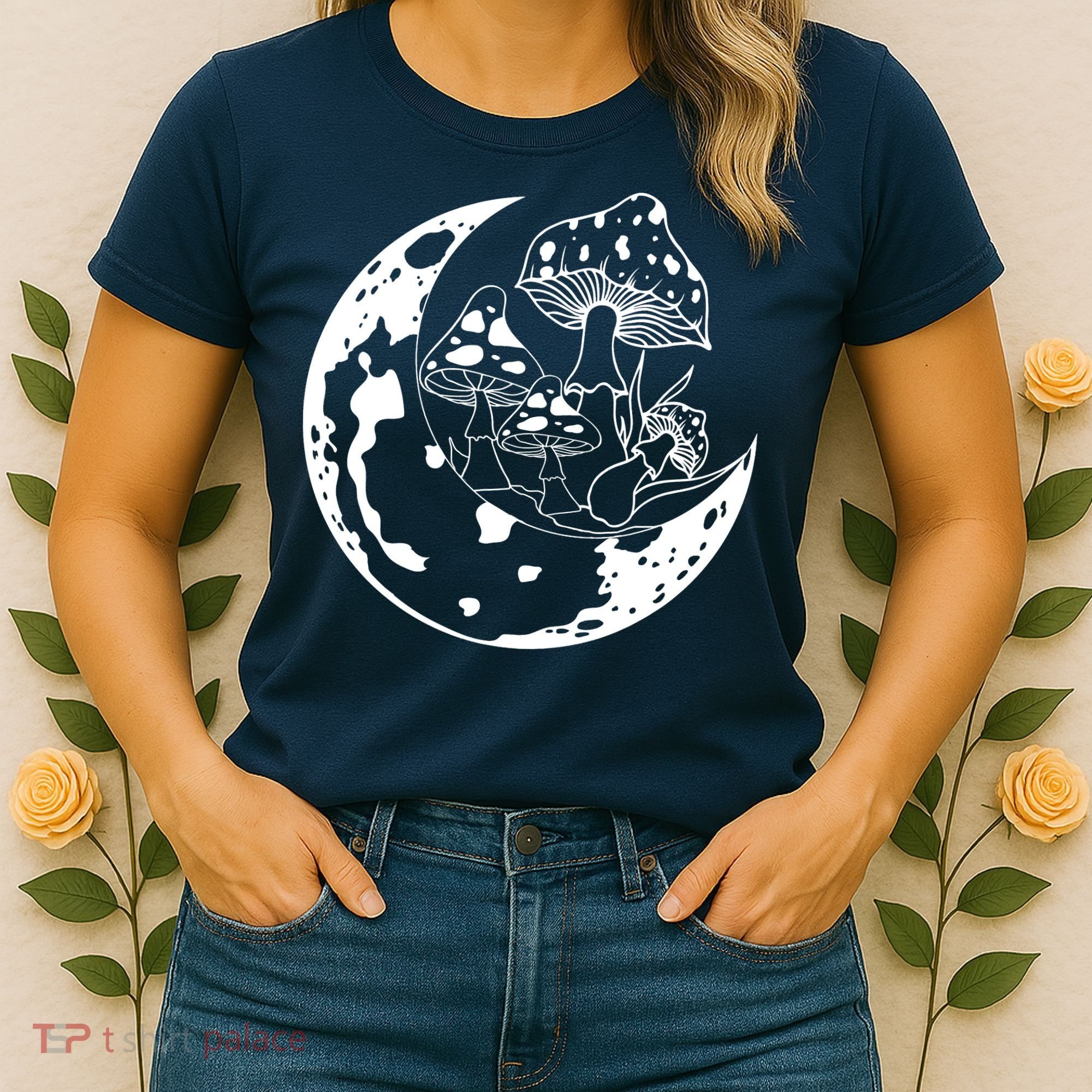 Goblincore Moon Aesthetic Dark Academia Mushroom Women's T-Shirt