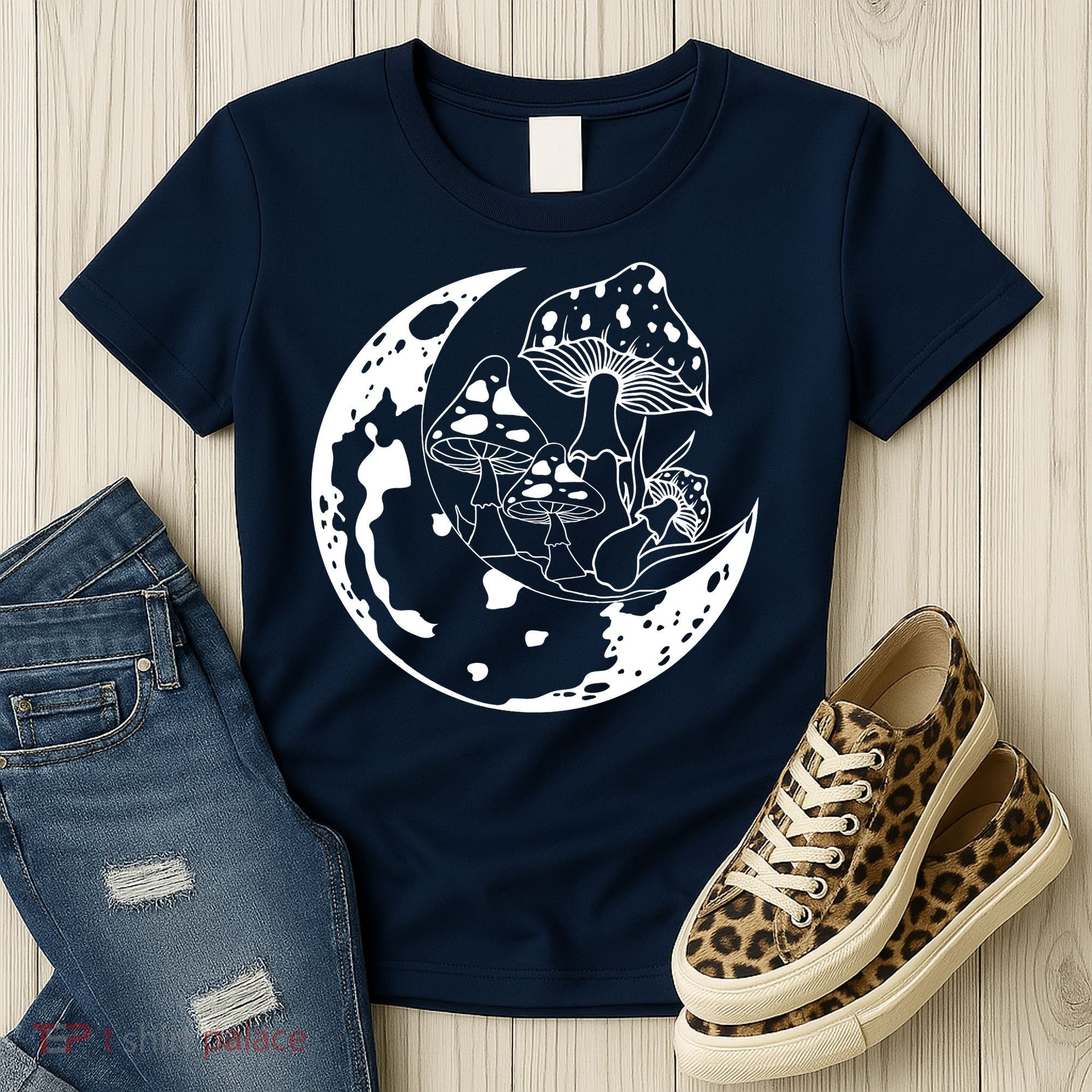 Goblincore Moon Aesthetic Dark Academia Mushroom Women's T-Shirt