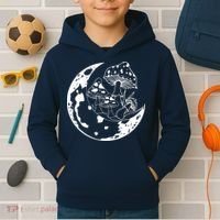 Goblincore Moon Aesthetic Dark Academia Mushroom Kids Hoodie thumb 2