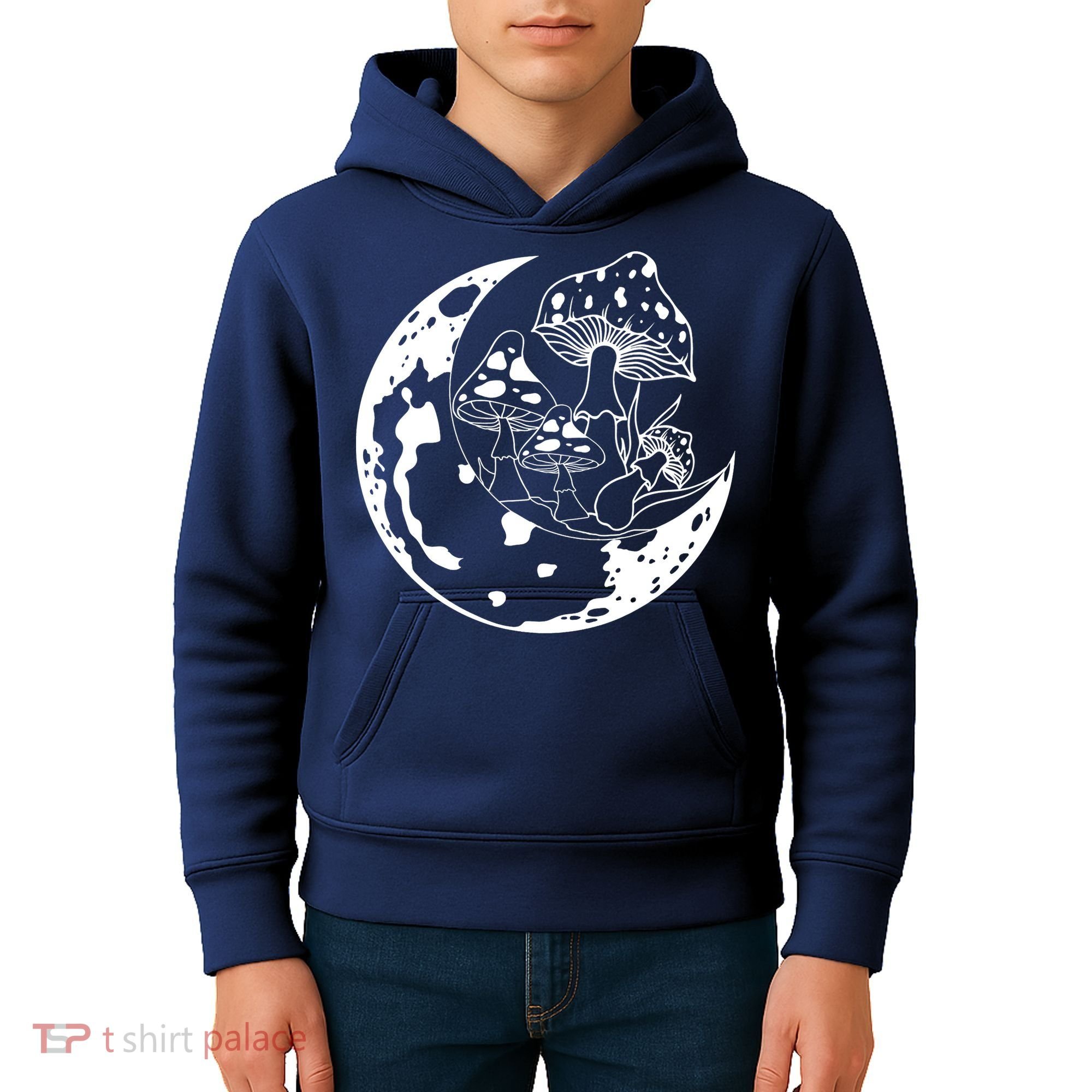 Goblincore Moon Aesthetic Dark Academia Mushroom Kids Hoodie