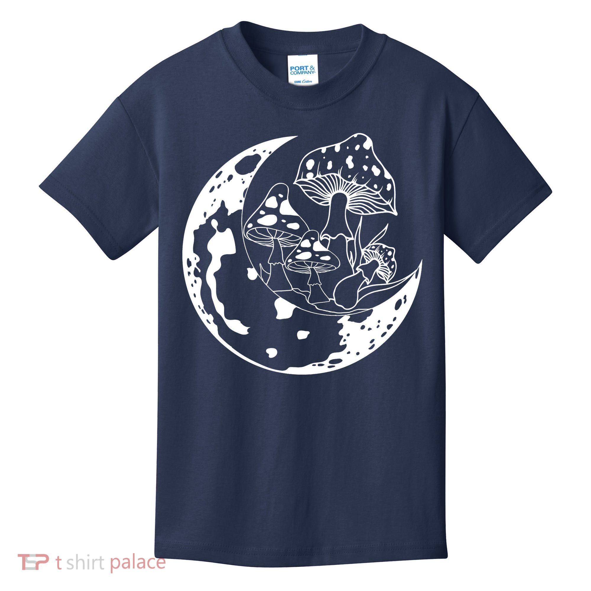Goblincore Moon Aesthetic Dark Academia Mushroom Kids T-Shirt