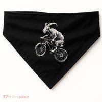 Goat Mountain Bike Funny Cycling Mtb Cyclist Biker USA-Made Doggie Bandana thumb 0