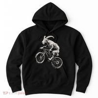 Goat Mountain Bike Funny Cycling Mtb Cyclist Biker Hoodie thumb 0
