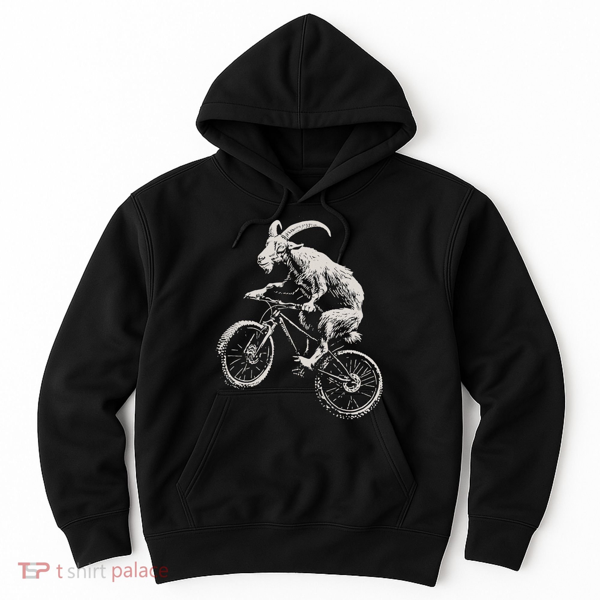 Goat Mountain Bike Funny Cycling Mtb Cyclist Biker Hoodie