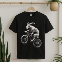 Goat Mountain Bike Funny Cycling Mtb Cyclist Biker T-Shirt thumb 2