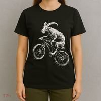 Goat Mountain Bike Funny Cycling Mtb Cyclist Biker T-Shirt thumb 4