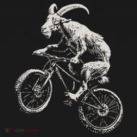 Goat Mountain Bike Funny Cycling Mtb Cyclist Biker T-Shirt thumb 7