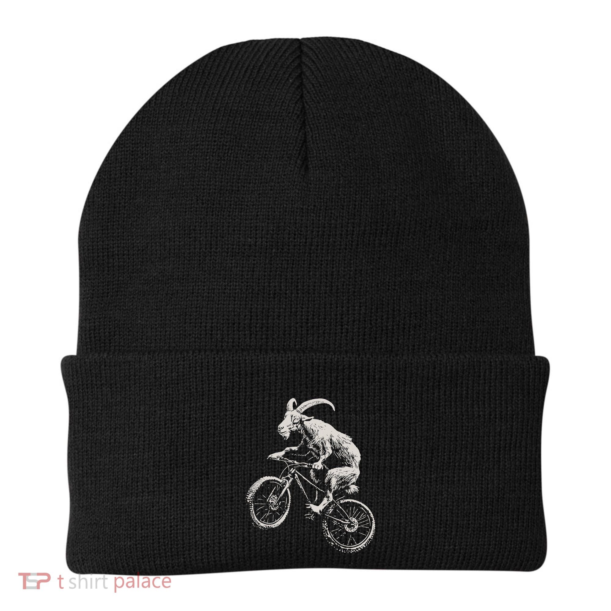 Goat Mountain Bike Funny Cycling Mtb Cyclist Biker Beanie