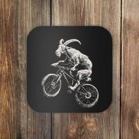 Goat Mountain Bike Funny Cycling Mtb Cyclist Biker Coaster thumb 0