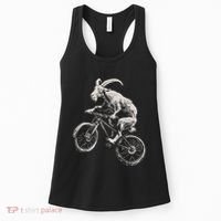 Goat Mountain Bike Funny Cycling Mtb Cyclist Biker Women's Tank Top thumb 0