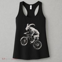Goat Mountain Bike Funny Cycling Mtb Cyclist Biker Women's Tank Top thumb 3