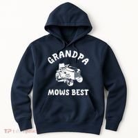 Grandpa Mows Best Lawn Mowing Mower Gardening Landscaping Hoodie thumb 0
