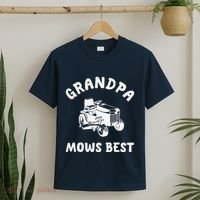 Grandpa Mows Best Lawn Mowing Mower Gardening Landscaping T-Shirt thumb 2