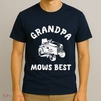 Grandpa Mows Best Lawn Mowing Mower Gardening Landscaping T-Shirt thumb 3