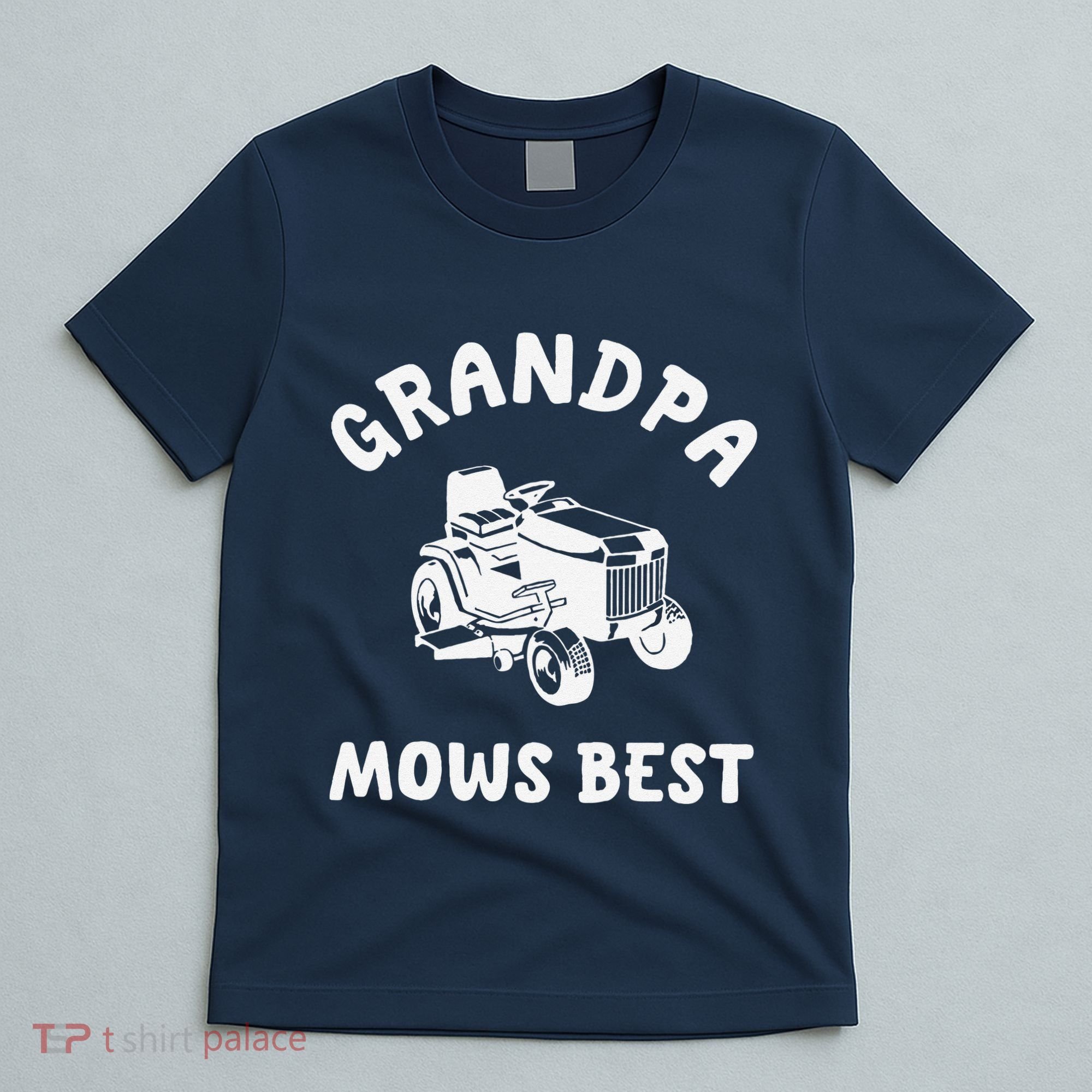 Grandpa Mows Best Lawn Mowing Mower Gardening Landscaping T-Shirt