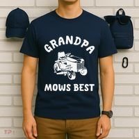 Grandpa Mows Best Lawn Mowing Mower Gardening Landscaping T-Shirt thumb 6