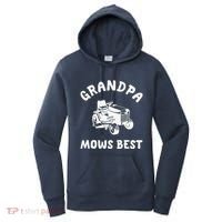 Grandpa Mows Best Lawn Mowing Mower Gardening Landscaping Women's Hoodie thumb 0