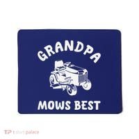 Grandpa Mows Best Lawn Mowing Mower Gardening Landscaping Mousepad thumb 0