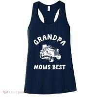 Grandpa Mows Best Lawn Mowing Mower Gardening Landscaping Women's Tank Top thumb 0
