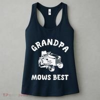 Grandpa Mows Best Lawn Mowing Mower Gardening Landscaping Women's Tank Top thumb 3