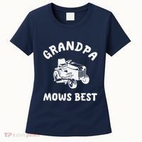 Grandpa Mows Best Lawn Mowing Mower Gardening Landscaping Women's T-Shirt thumb 0