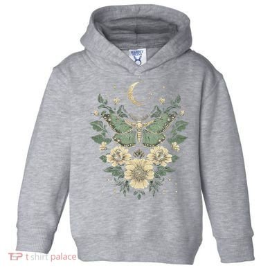 Goblincore Moth Butterfly Moon Phases Cottagecore Art Toddler Hoodie