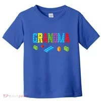 Grandma Master Builder Building Bricks Blocks Family Gift Toddler T-Shirt thumb 0