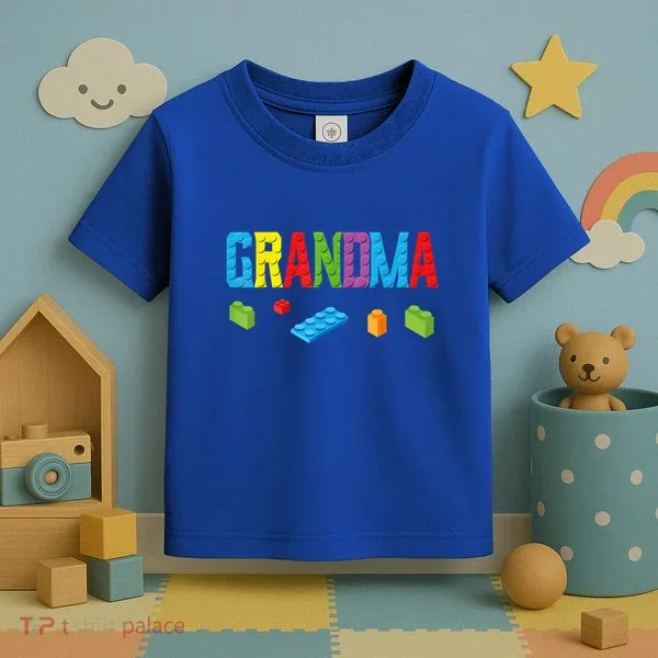 Grandma Master Builder Building Bricks Blocks Family Gift Toddler T-Shirt