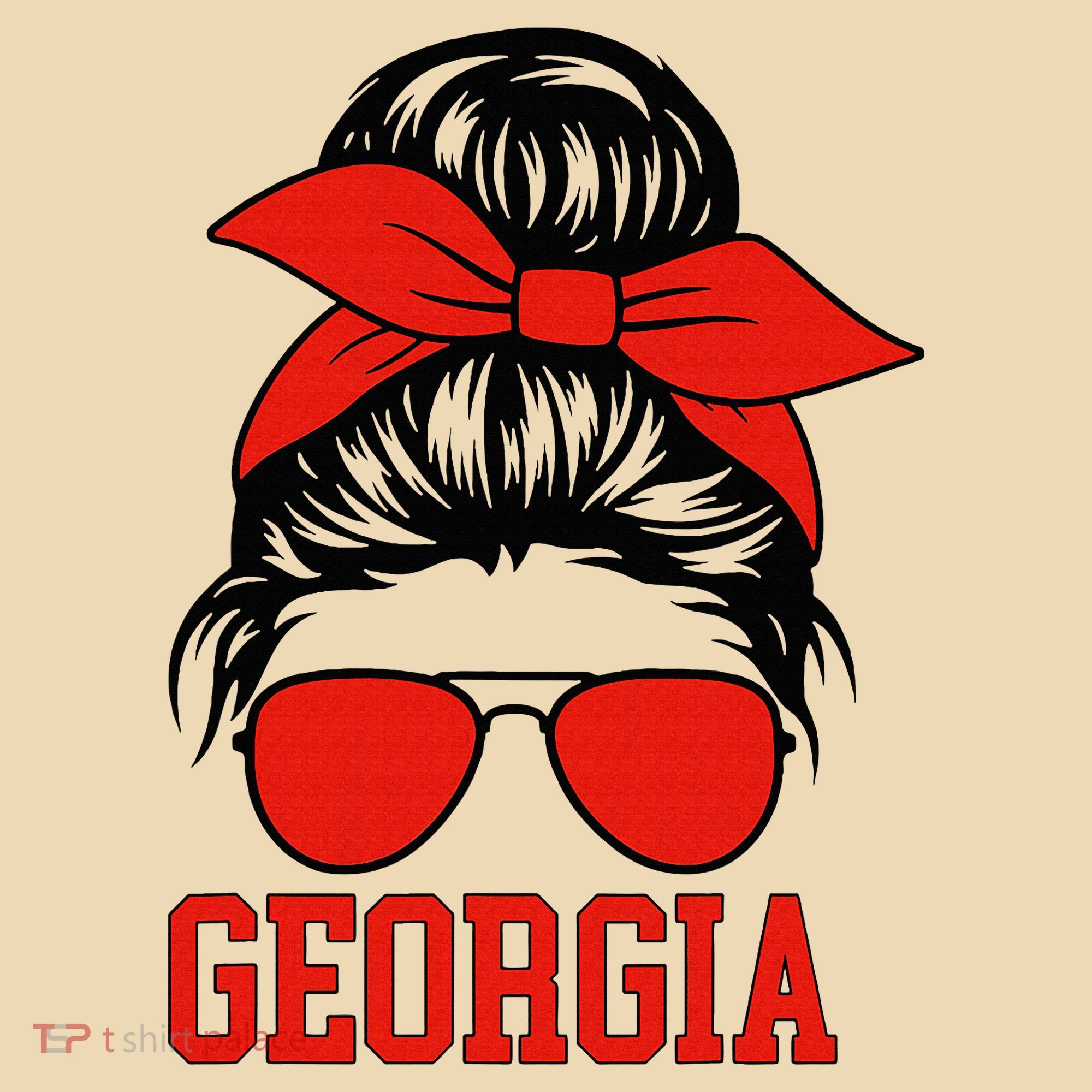 Georgia Messy Bun Varsity Tote Bag