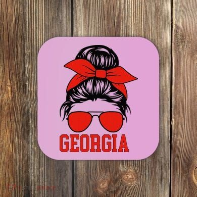 Georgia Messy Bun Varsity Coaster