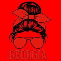 Georgia Messy Bun Varsity Santa Hat thumb 1