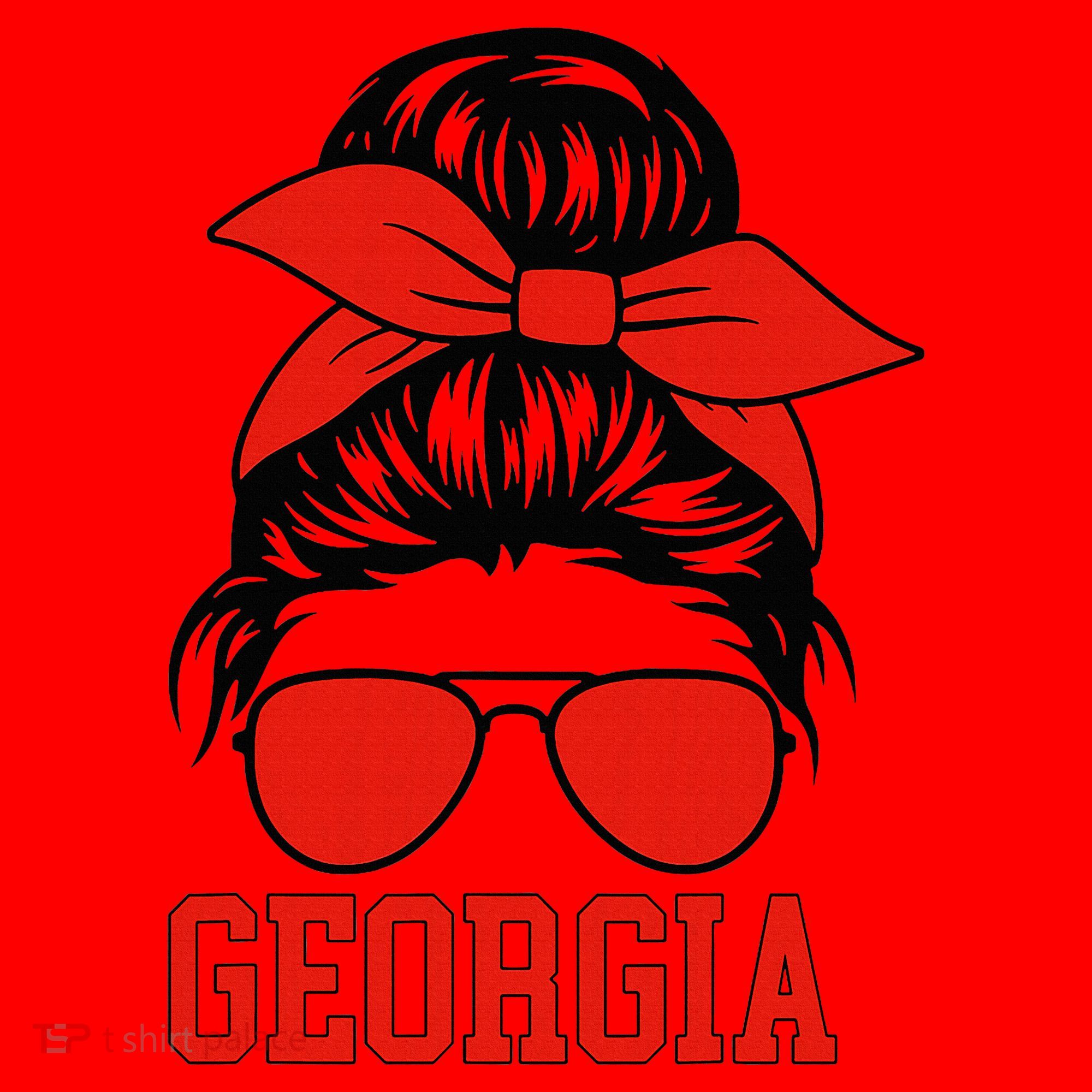 Georgia Messy Bun Varsity Santa Hat