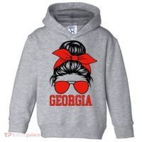 Georgia Messy Bun Varsity Toddler Hoodie thumb 0