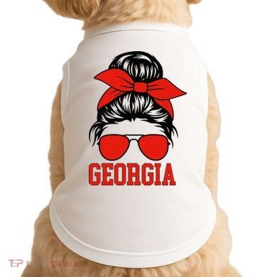 Georgia Messy Bun Varsity Doggie Tank