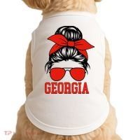 Georgia Messy Bun Varsity Doggie Tank thumb 0