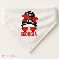 Georgia Messy Bun Varsity USA-Made Doggie Bandana thumb 0