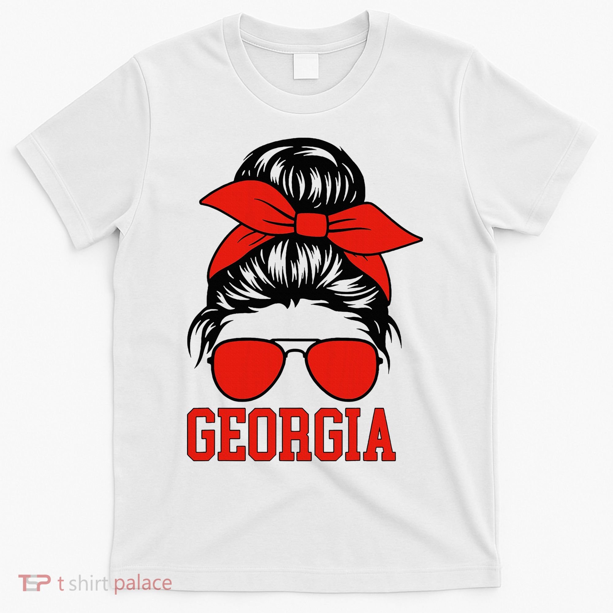 Georgia Messy Bun Varsity T-Shirt