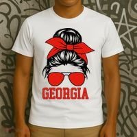 Georgia Messy Bun Varsity T-Shirt thumb 3