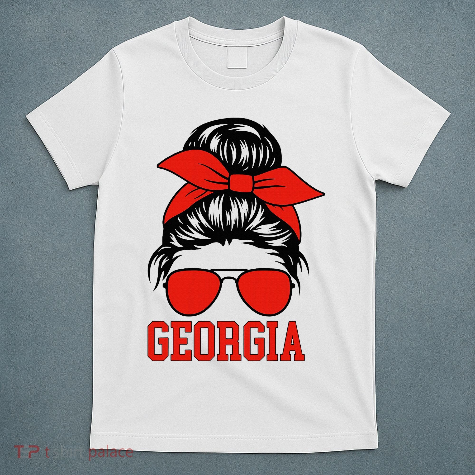 Georgia Messy Bun Varsity T-Shirt