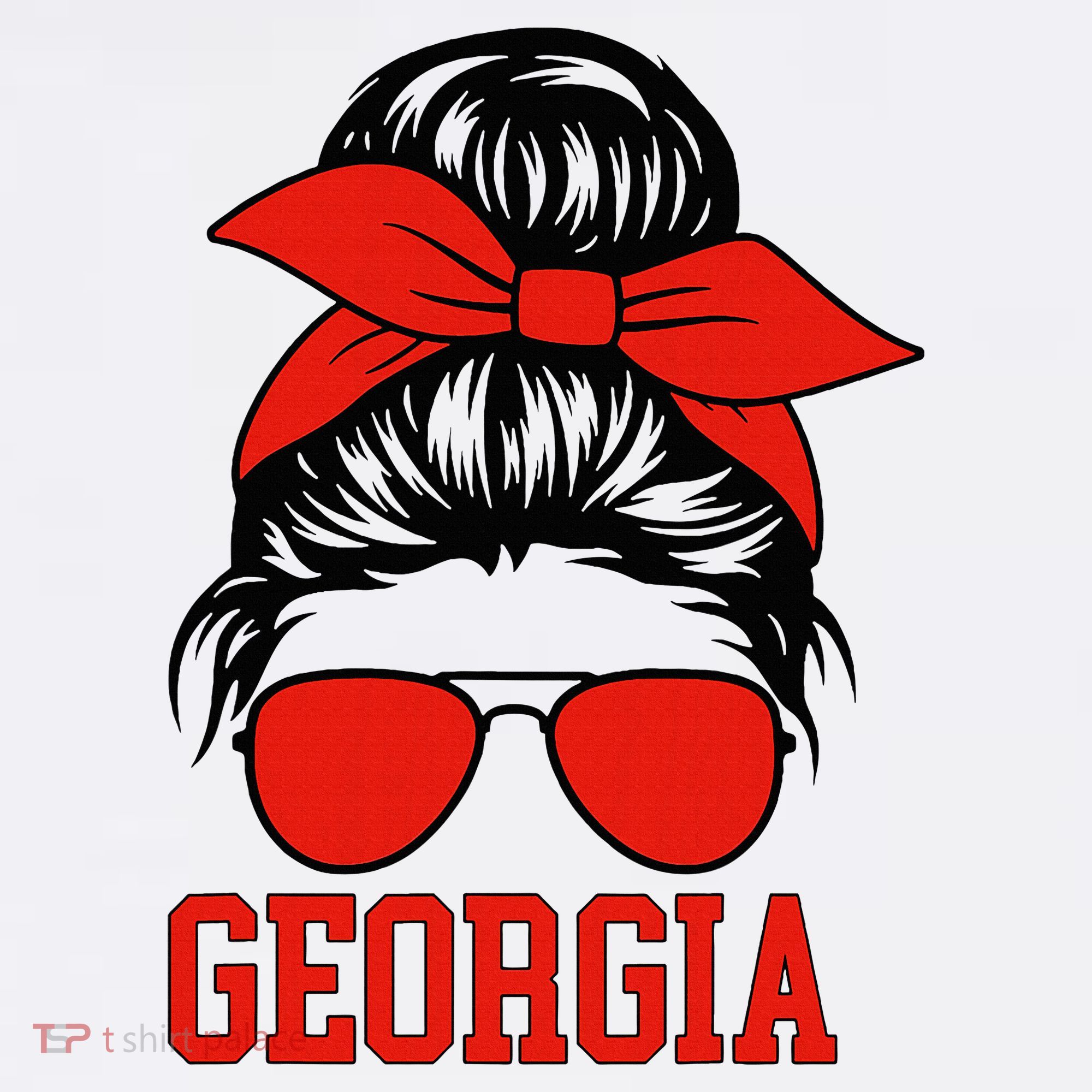 Georgia Messy Bun Varsity T-Shirt