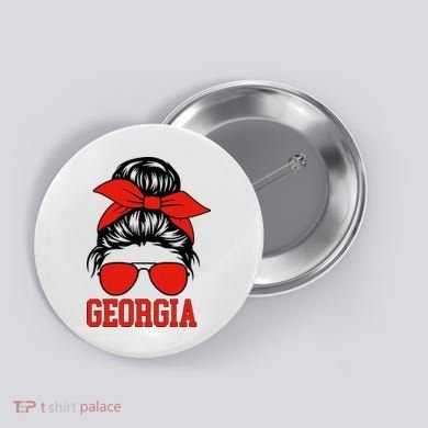 Georgia Messy Bun Varsity Button