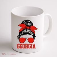 Georgia Messy Bun Varsity Coffee Mug thumb 1