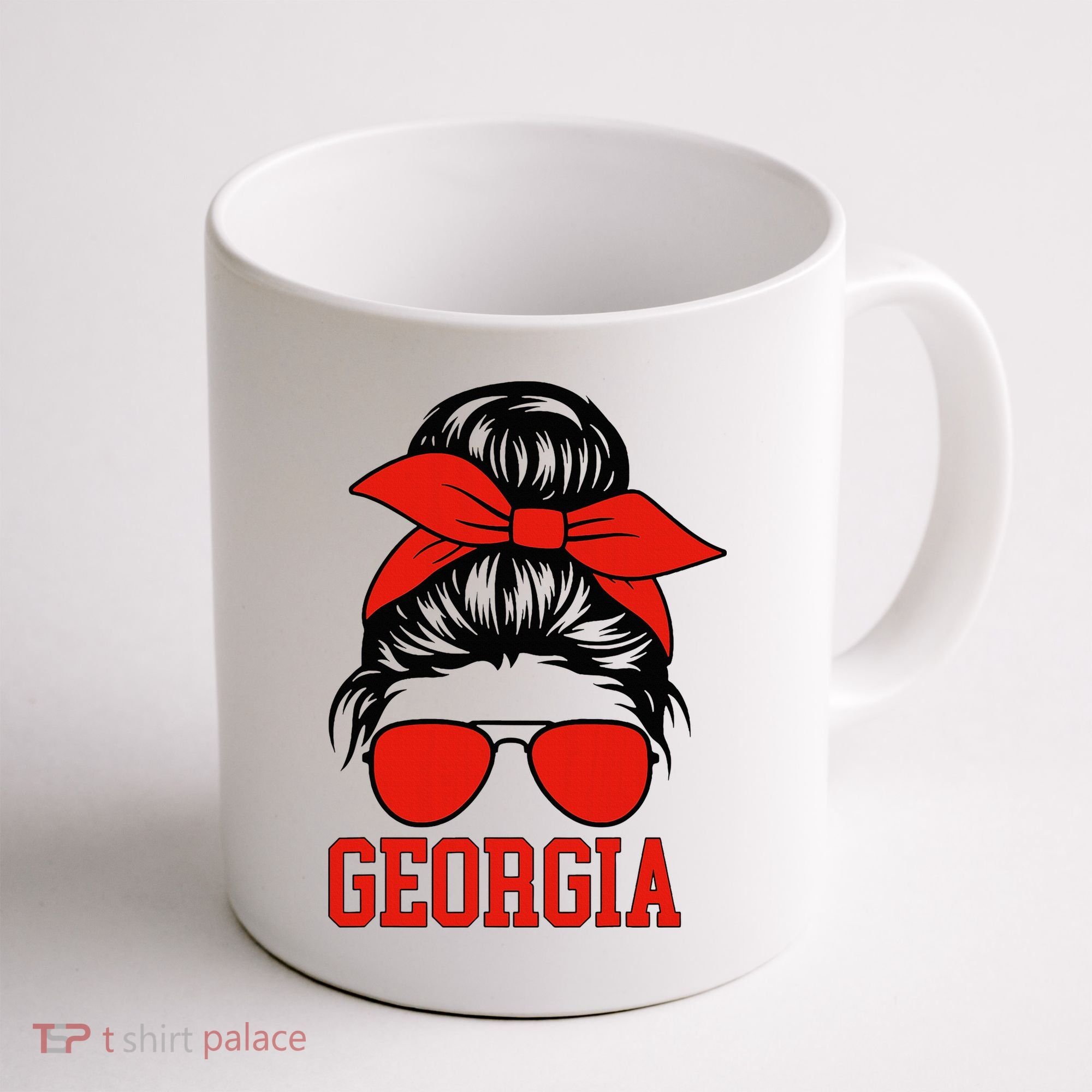 Georgia Messy Bun Varsity Coffee Mug