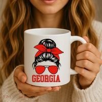 Georgia Messy Bun Varsity Coffee Mug thumb 3