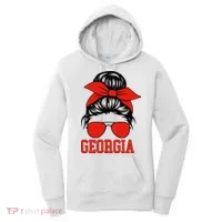 Georgia Messy Bun Varsity Women's Hoodie thumb 0