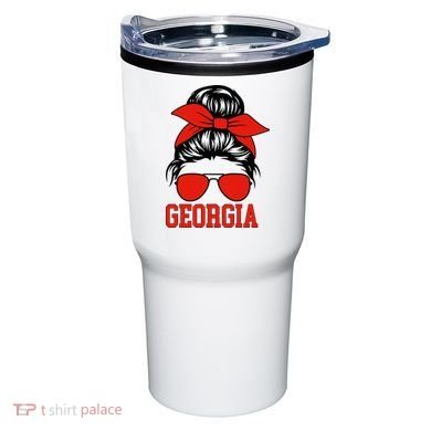 Georgia Messy Bun Varsity Tumbler