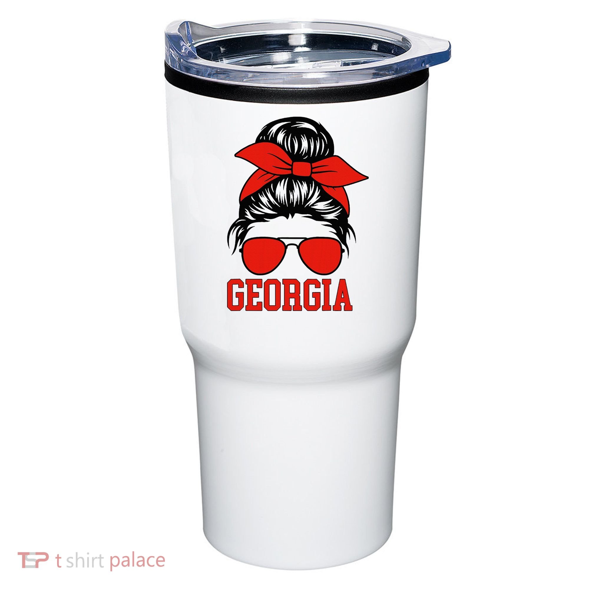 Georgia Messy Bun Varsity Tumbler
