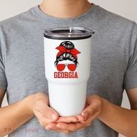 Georgia Messy Bun Varsity Tumbler thumb 2