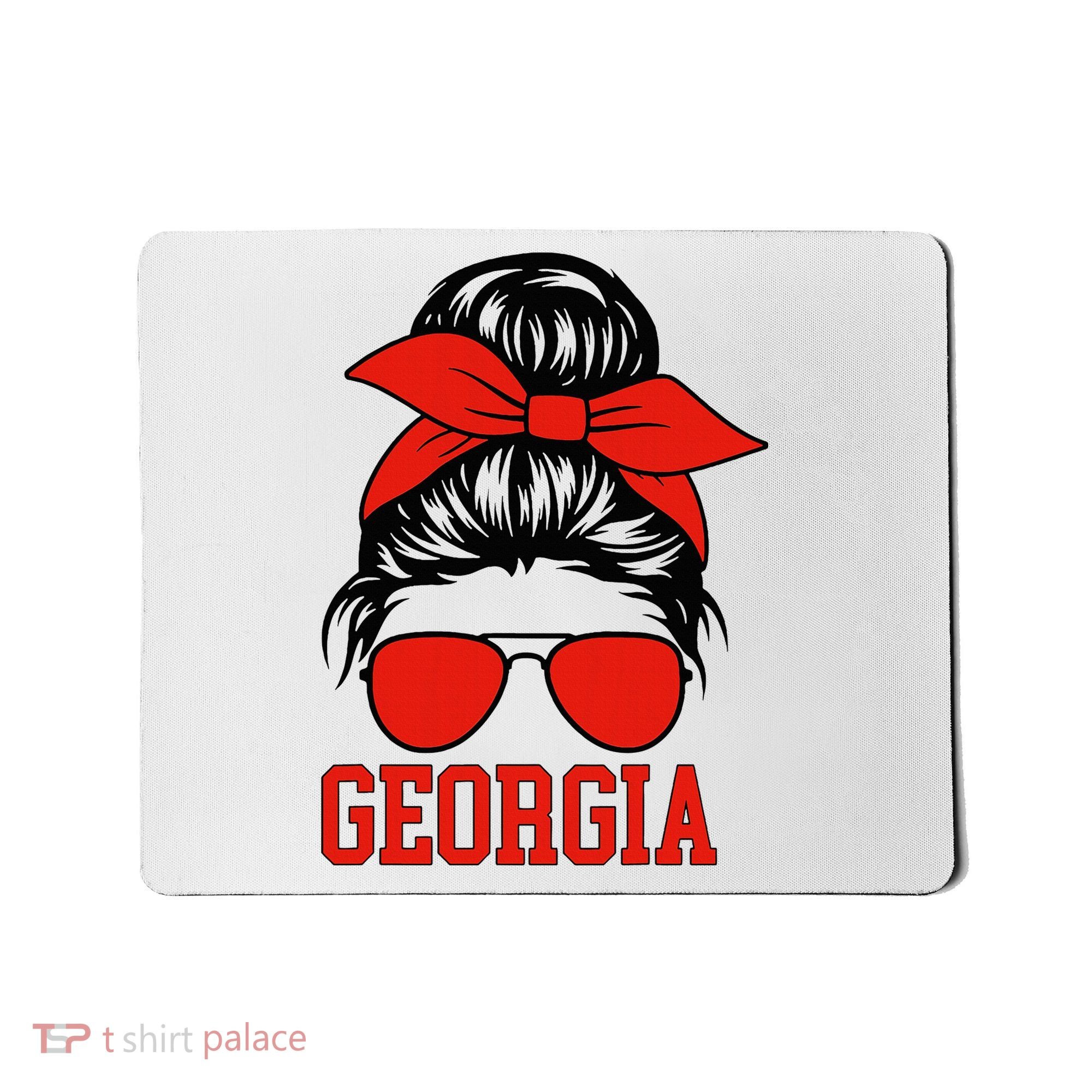 Georgia Messy Bun Varsity Mousepad