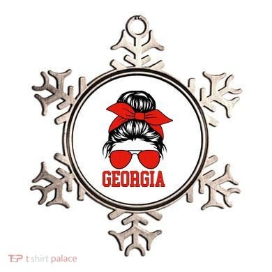 Georgia Messy Bun Varsity Ornament